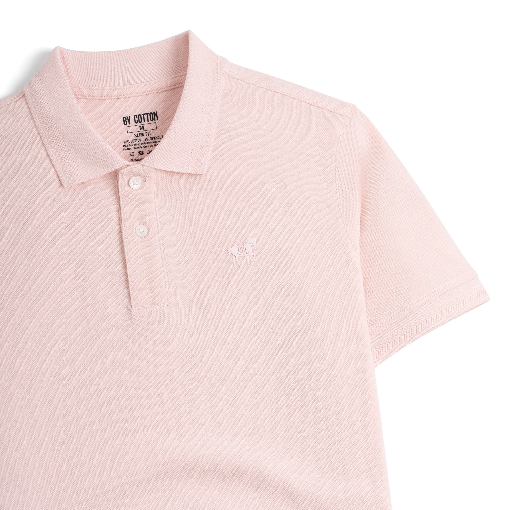 Áo Thun Polo By Cotton Basic Pique 2.0 - Hồng Nhạt