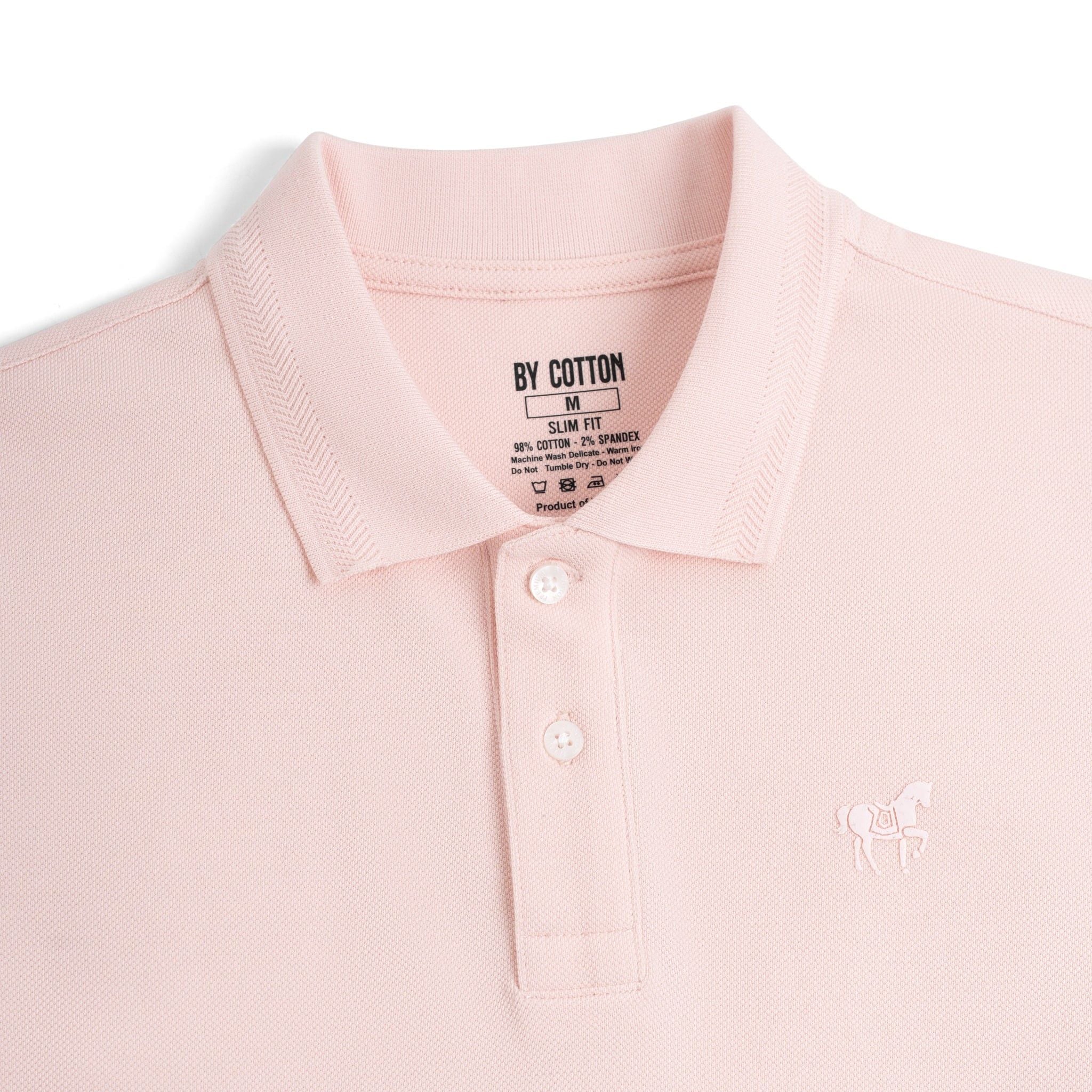 Áo Thun Polo By Cotton Basic Pique 2.0 - Hồng Nhạt