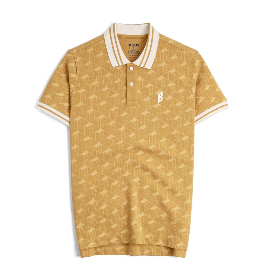 Áo Thun Polo By Cotton Pique 2.0 Monogram - Vàng Đậm