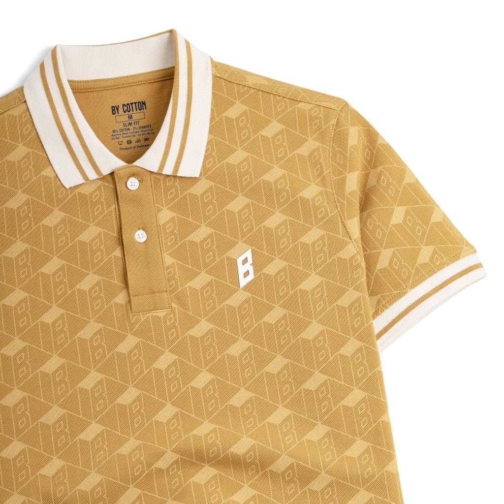 Áo Thun Polo By Cotton Pique 2.0 Monogram - Vàng Đậm