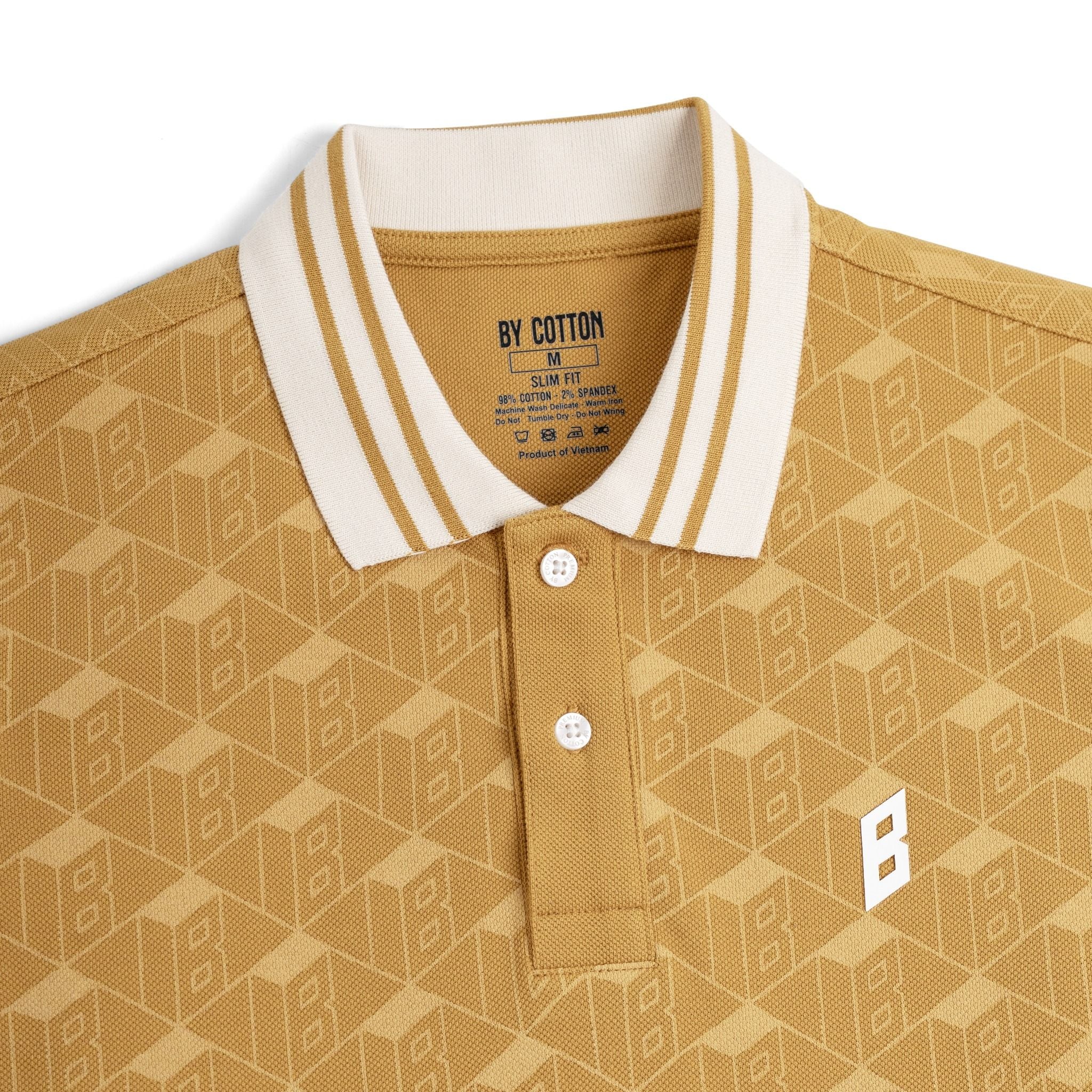 Áo Thun Polo By Cotton Pique 2.0 Monogram - Vàng Đậm