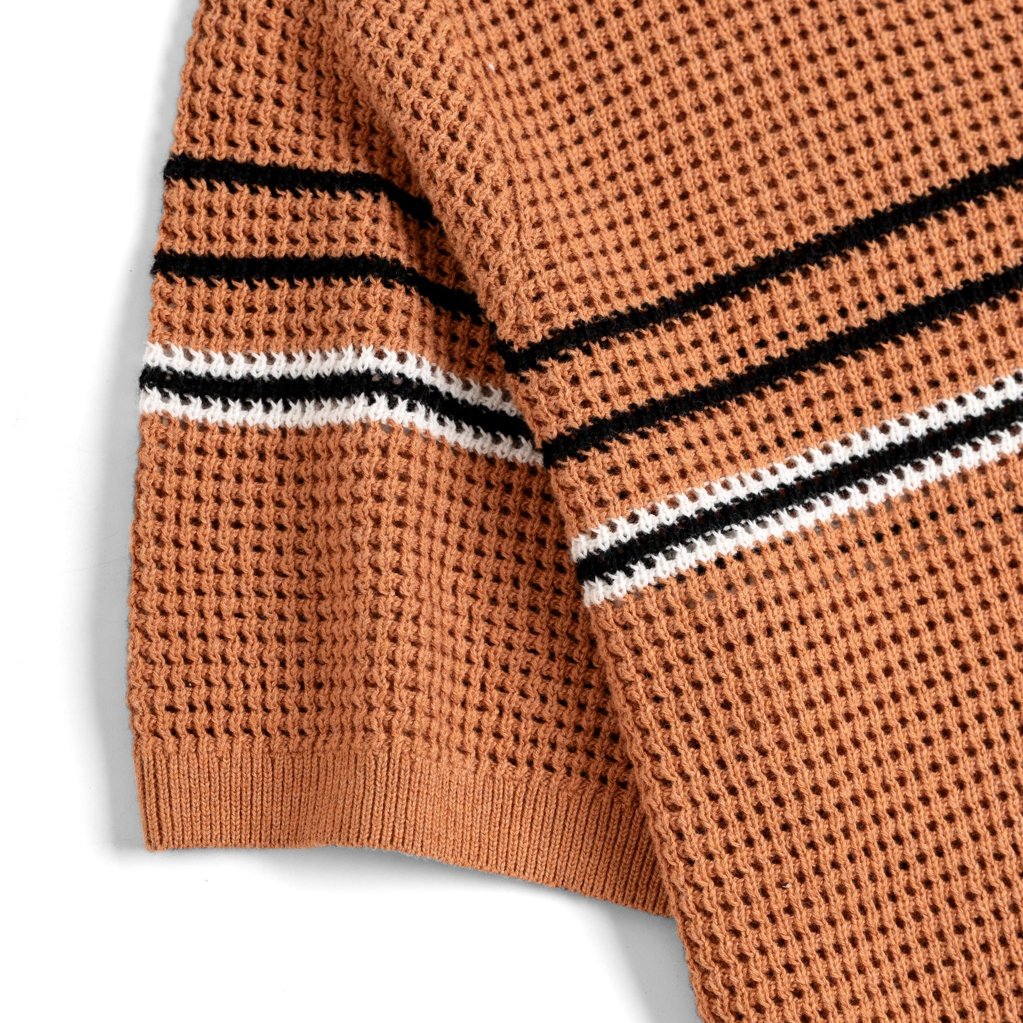 Áo Polo Dệt Kim By Cotton Mesh Sọc Ngực