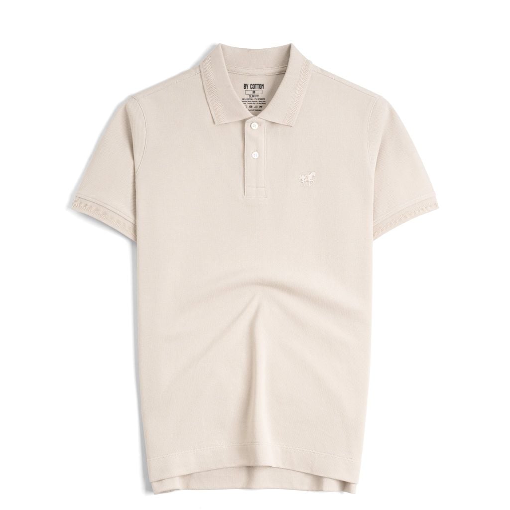 Áo Thun Polo By Cotton Basic Pique 2.0 - Be Nhạt