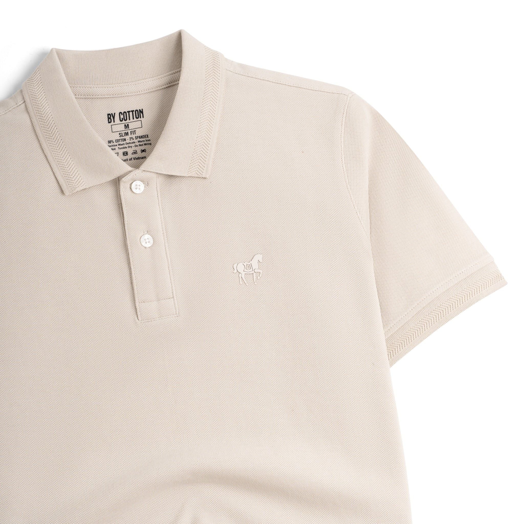 Áo Thun Polo By Cotton Basic Pique 2.0 - Be Nhạt