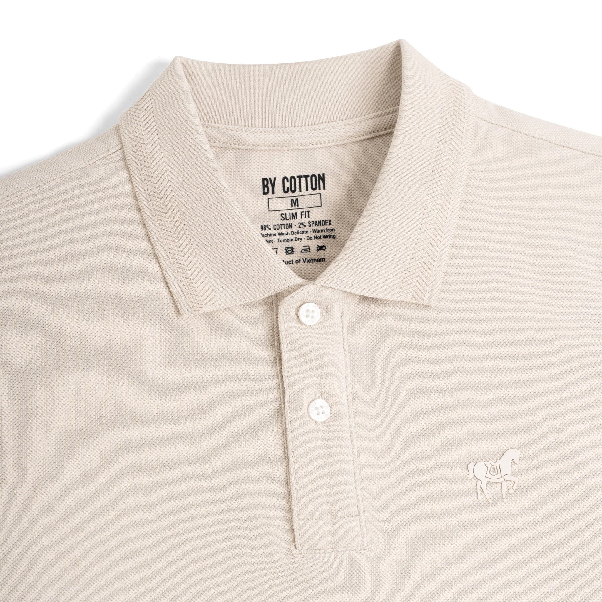 Áo Thun Polo By Cotton Basic Pique 2.0 - Be Nhạt