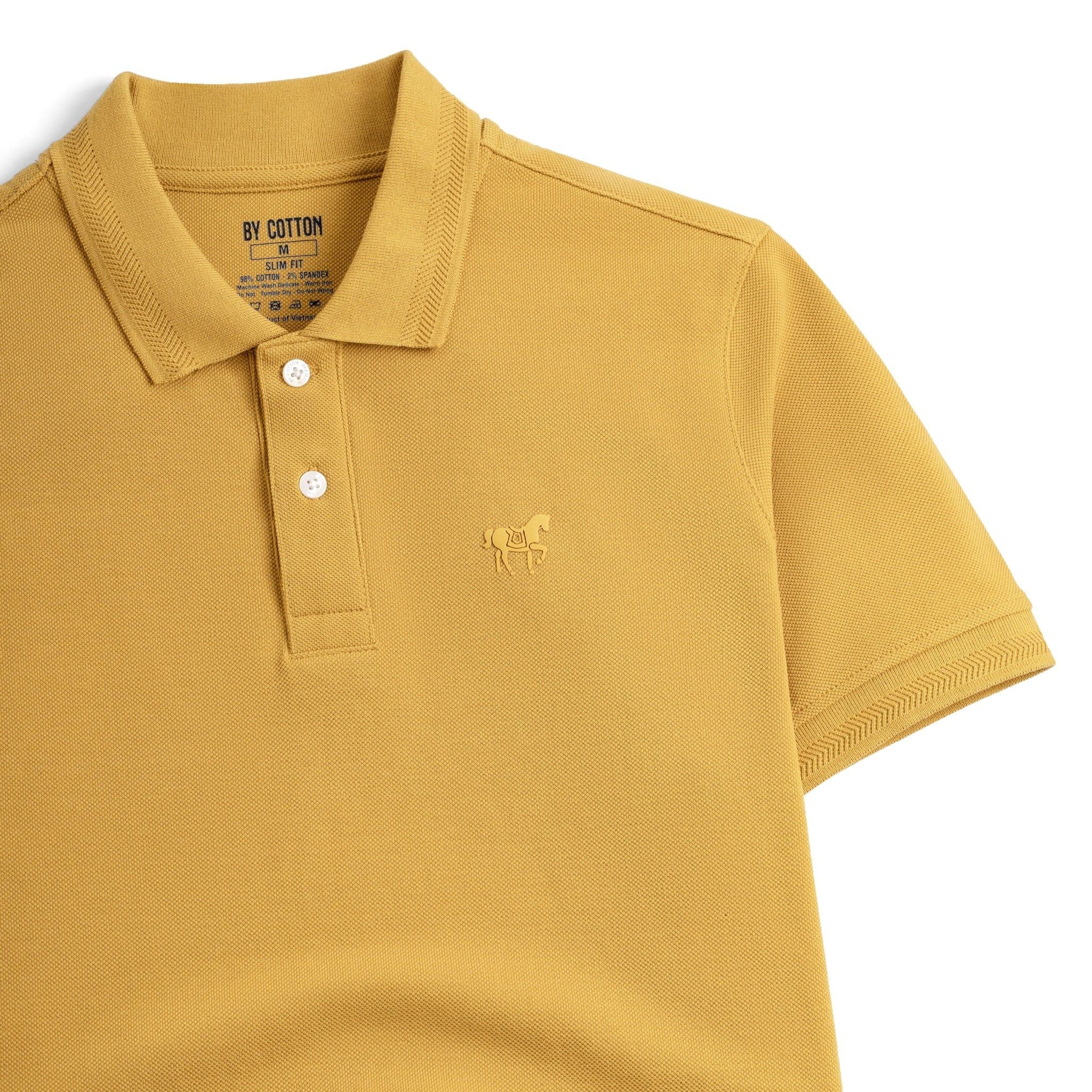 Áo Thun Polo By Cotton Basic Pique 2.0 - Vàng Đậm