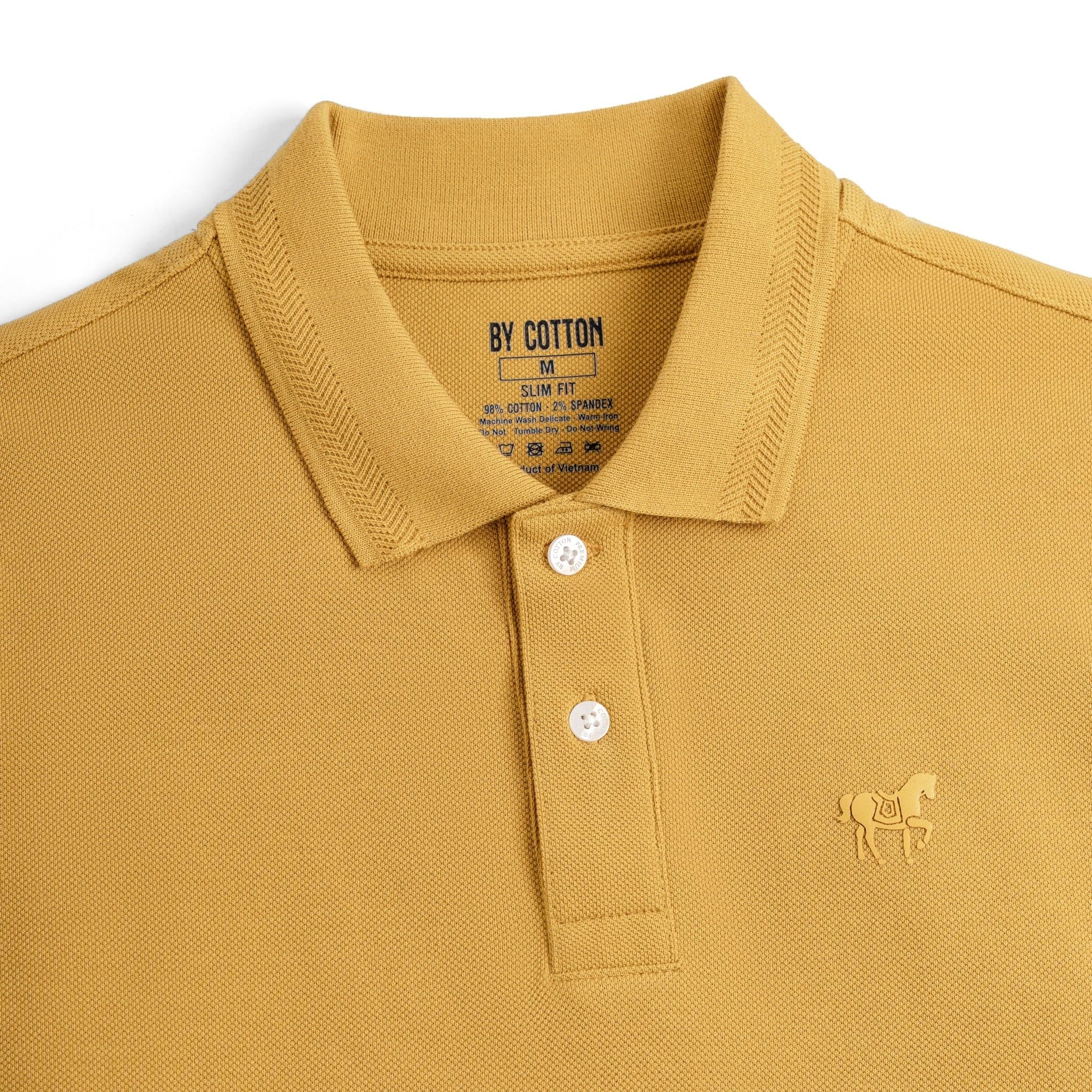 Áo Thun Polo By Cotton Basic Pique 2.0 - Vàng Đậm