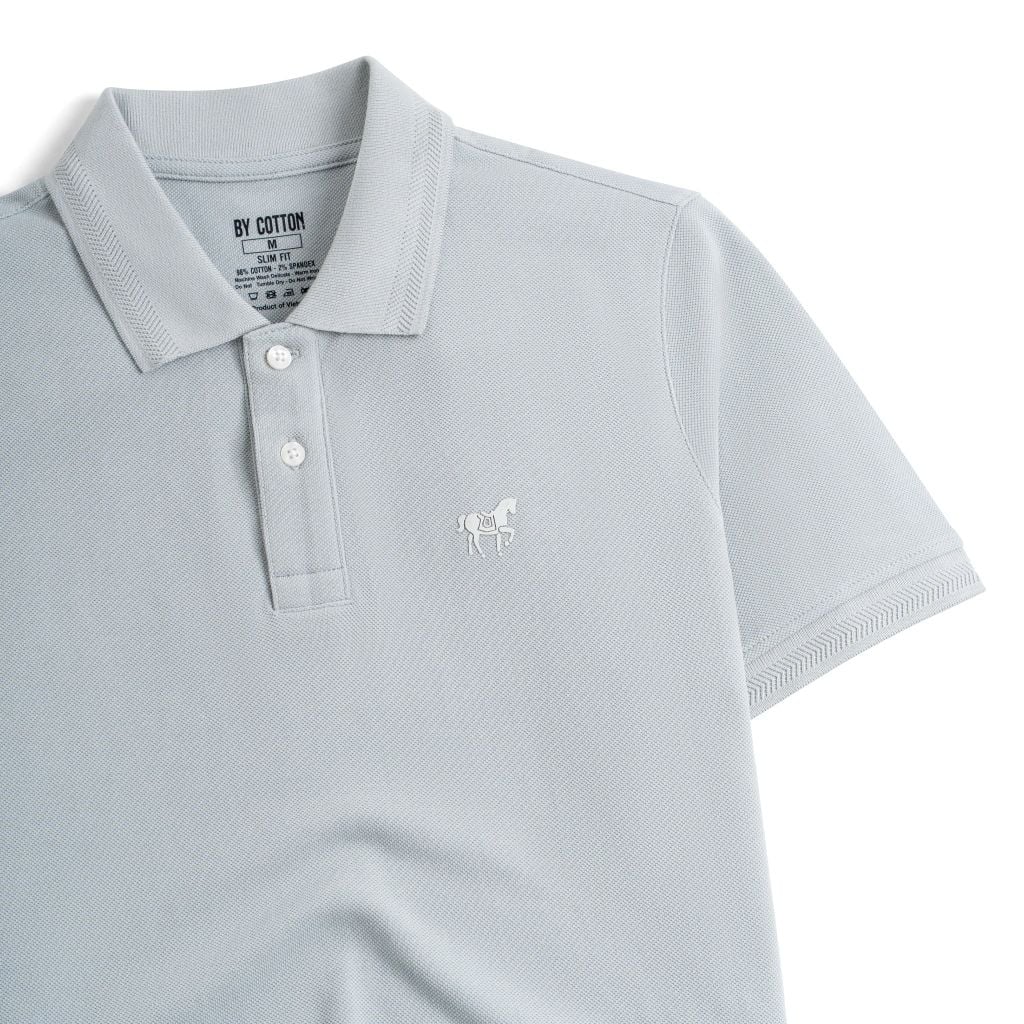 Áo Thun Polo By Cotton Basic Pique 2.0 - Xanh Nhạt