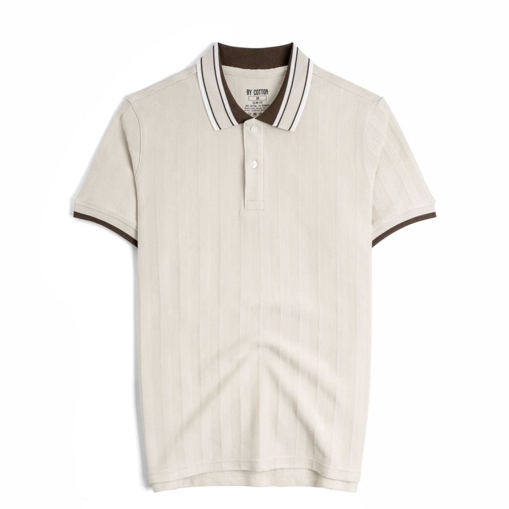 Áo Polo HerringBone Cổ Tương Phản