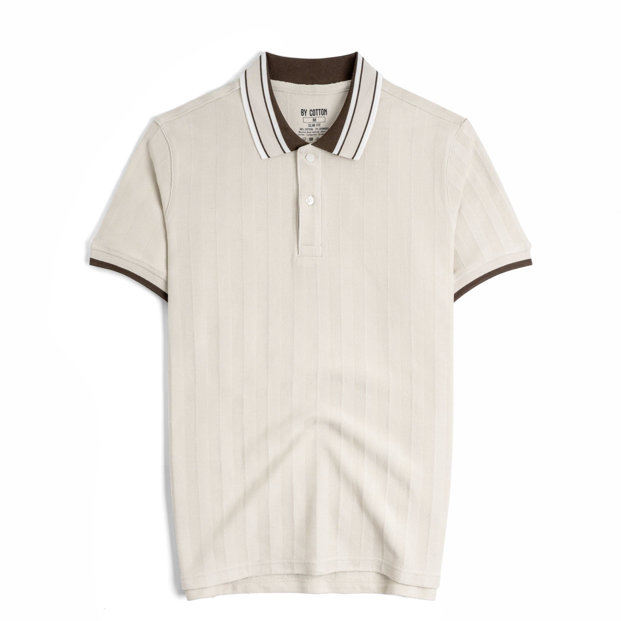 Áo Polo HerringBone Cổ Tương Phản