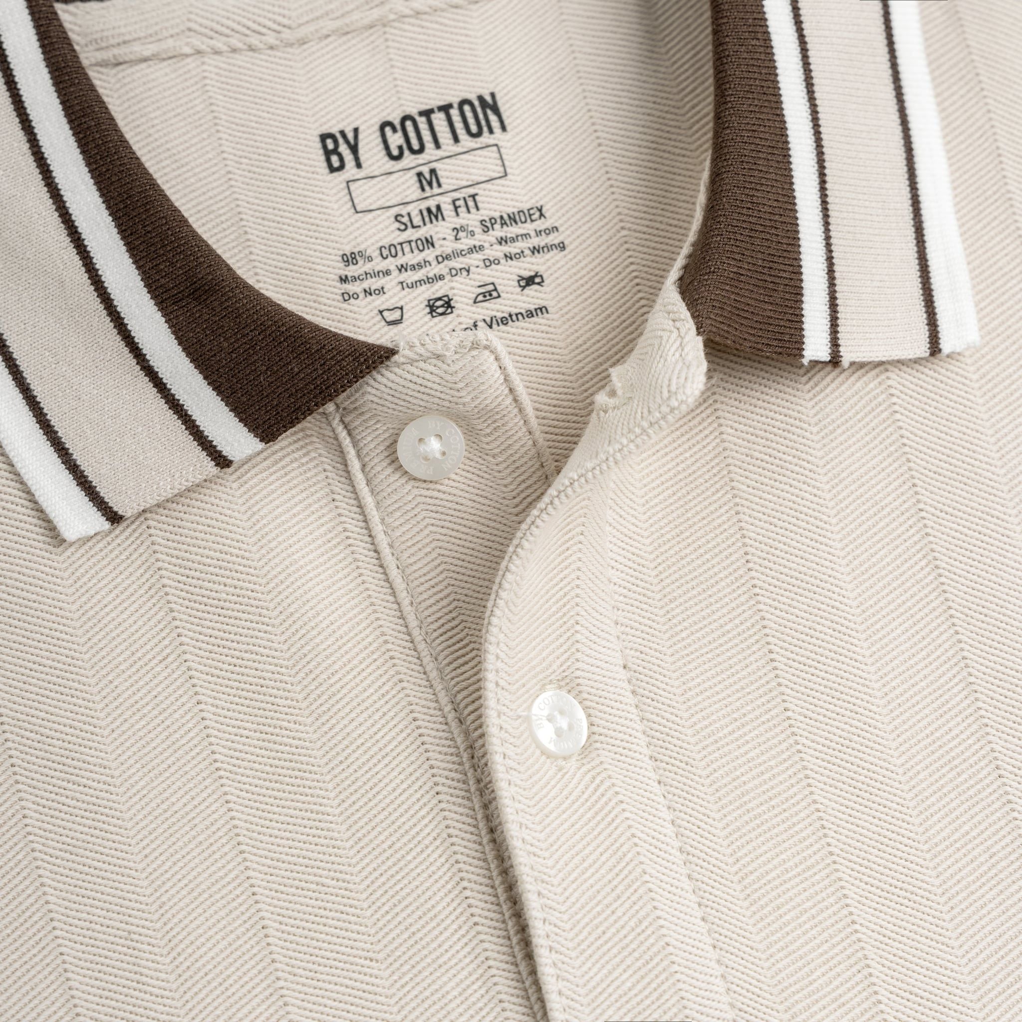 Áo Polo HerringBone Cổ Tương Phản
