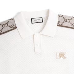 Áo Polo Dệt Kim By Cotton Textured Thêu Logo Phối Vai