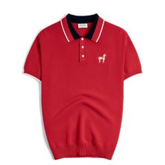 Áo Polo Dệt Kim By Cotton Melange Thêu Ngựa