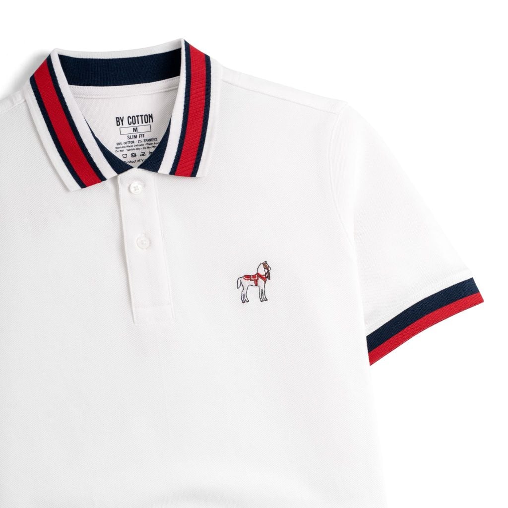 Áo Thun Polo By Cotton Pique 2.0 Thêu Logo Phối Bo