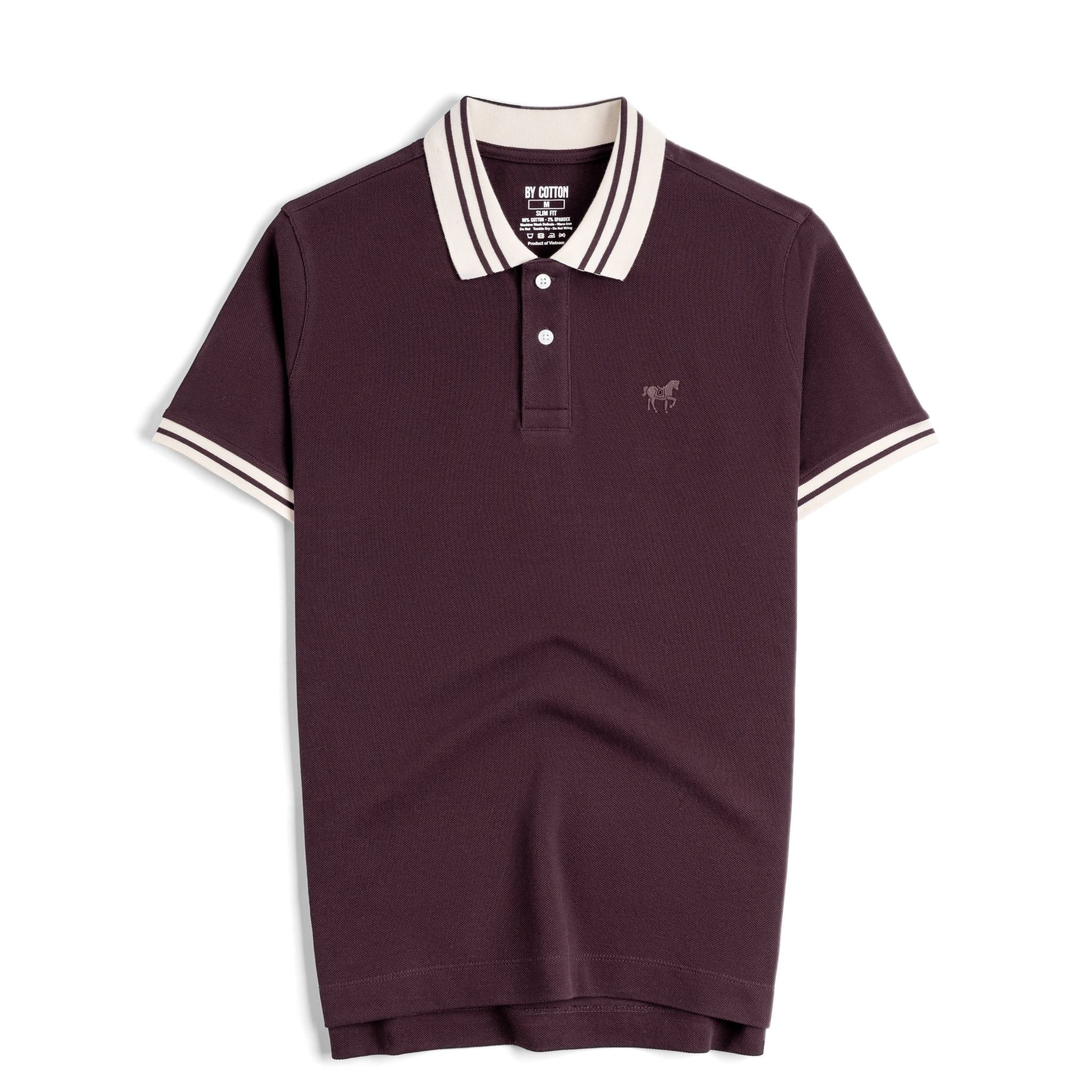 Áo Thun Polo By Cotton Pique 2.0 In Logo Phối Bo