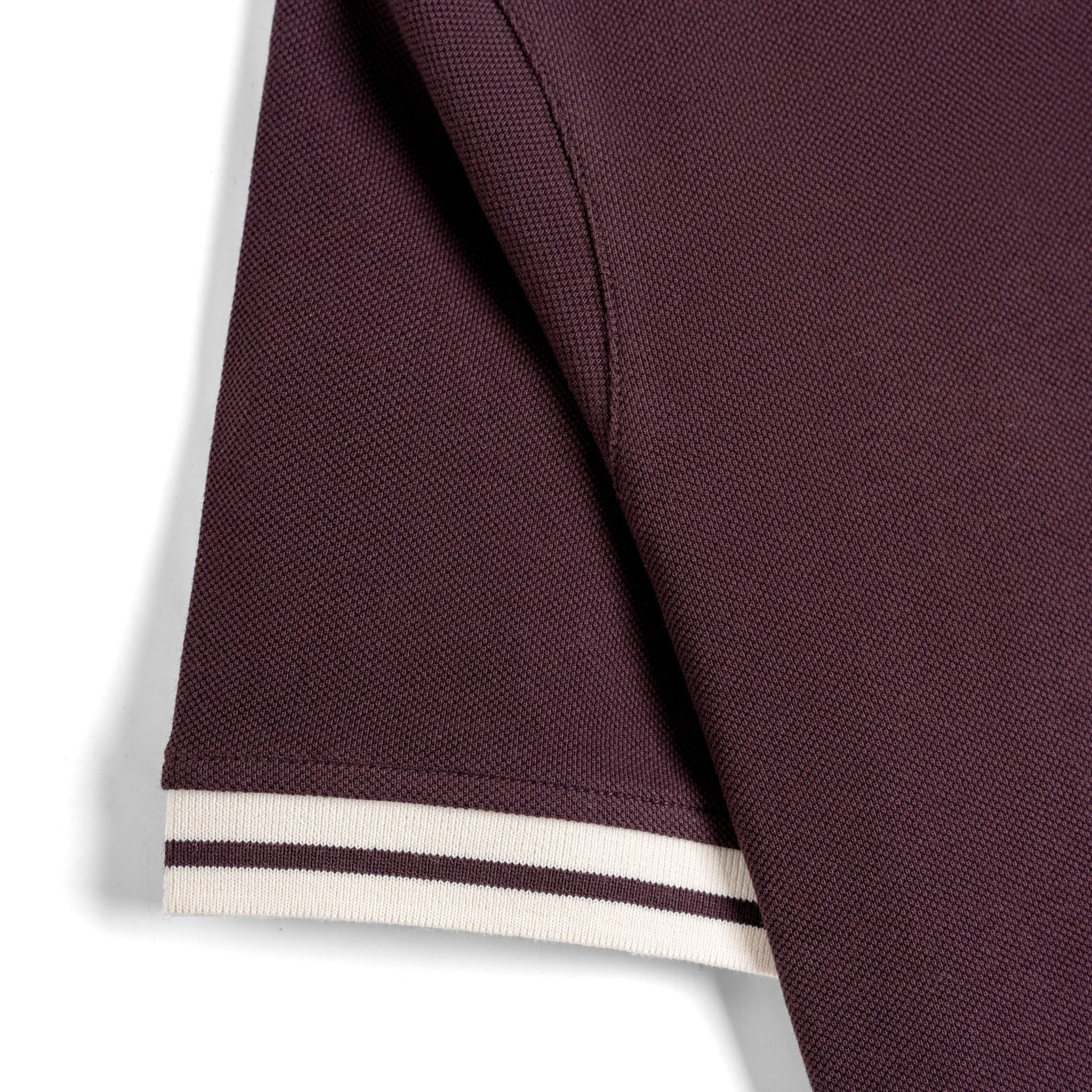 Áo Thun Polo By Cotton Pique 2.0 In Logo Phối Bo - Tím Đậm