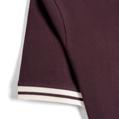 Áo Thun Polo By Cotton Pique 2.0 In Logo Phối Bo - Tím Đậm