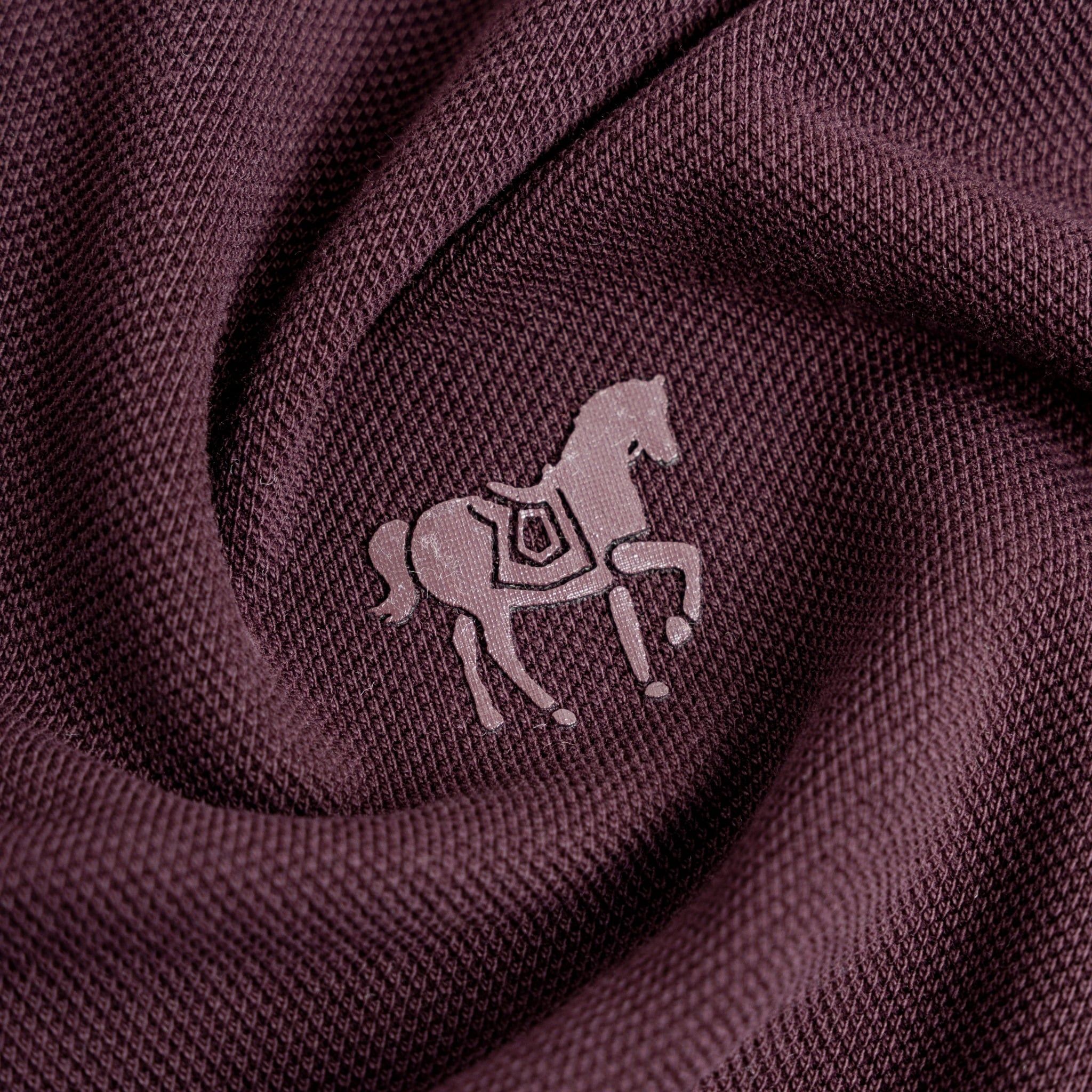 Áo Thun Polo By Cotton Pique 2.0 In Logo Phối Bo - Tím Đậm