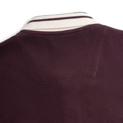 Áo Thun Polo By Cotton Pique 2.0 In Logo Phối Bo - Tím Đậm