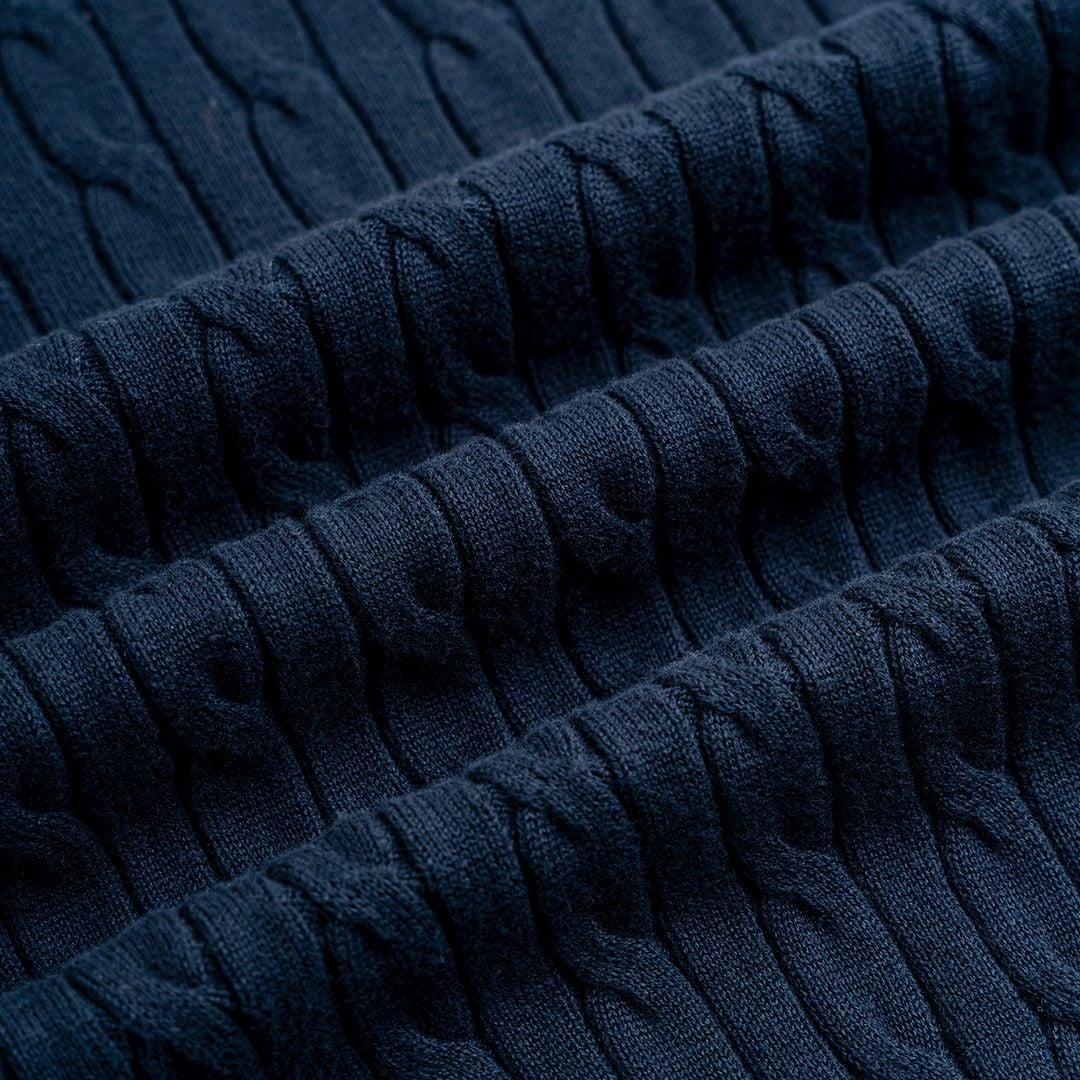 Áo Polo Dệt Kim Cable Knit