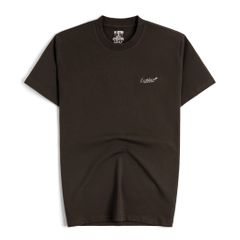 Áo Thun Cổ Tròn By Cotton Slimfit Thêu - Nâu Đậm