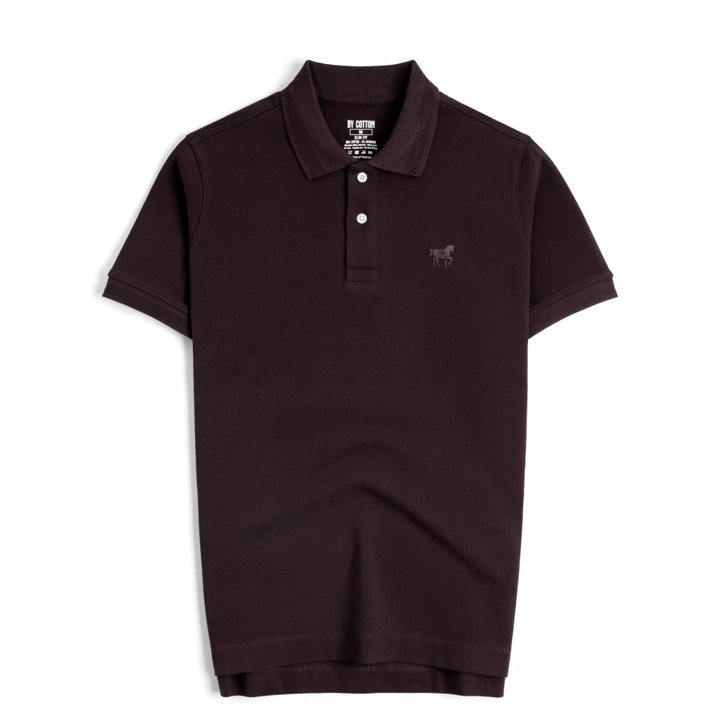 Áo Thun Polo By Cotton Basic Pique 2.0 - Tím Đậm