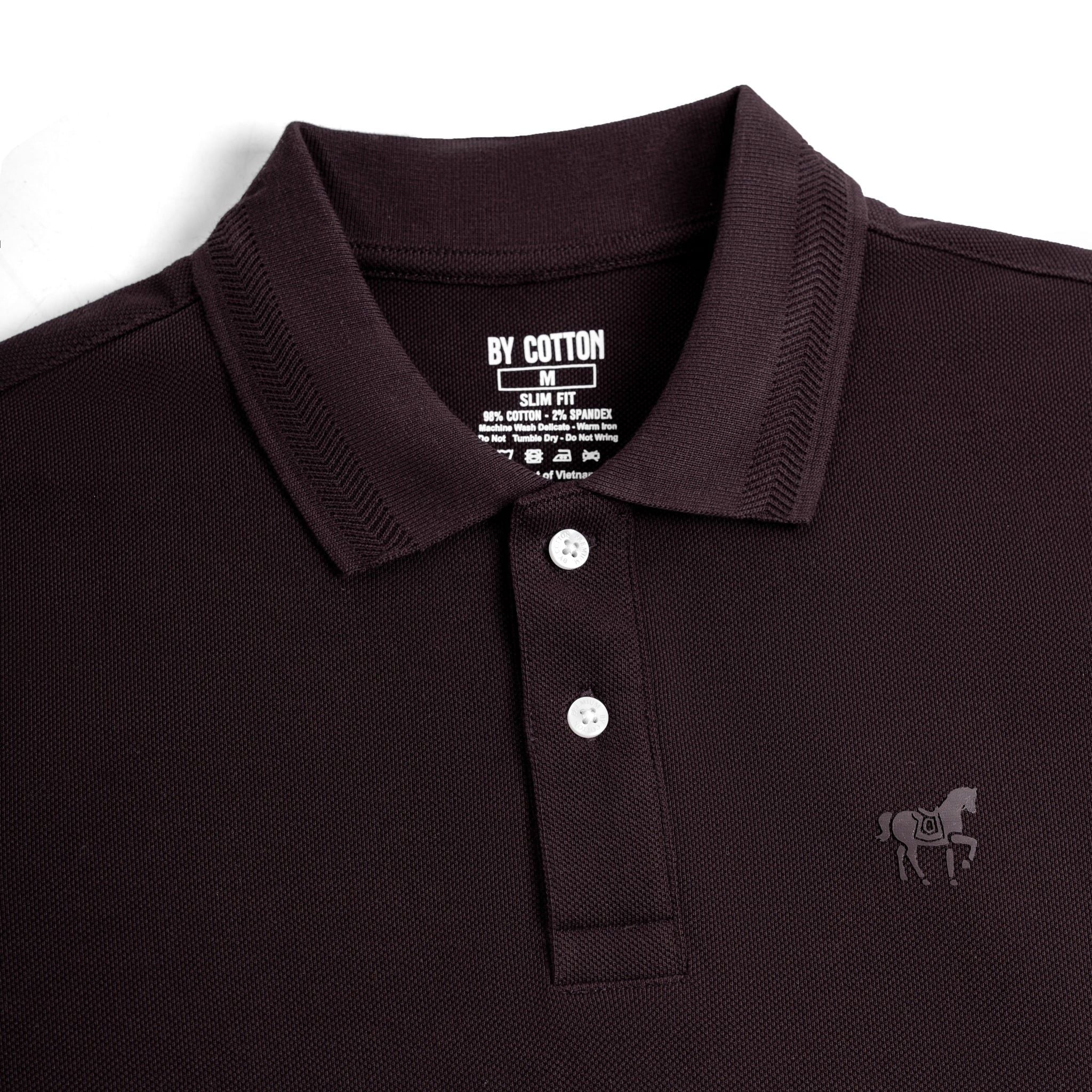 Áo Thun Polo By Cotton Basic Pique 2.0 - Tím Đậm