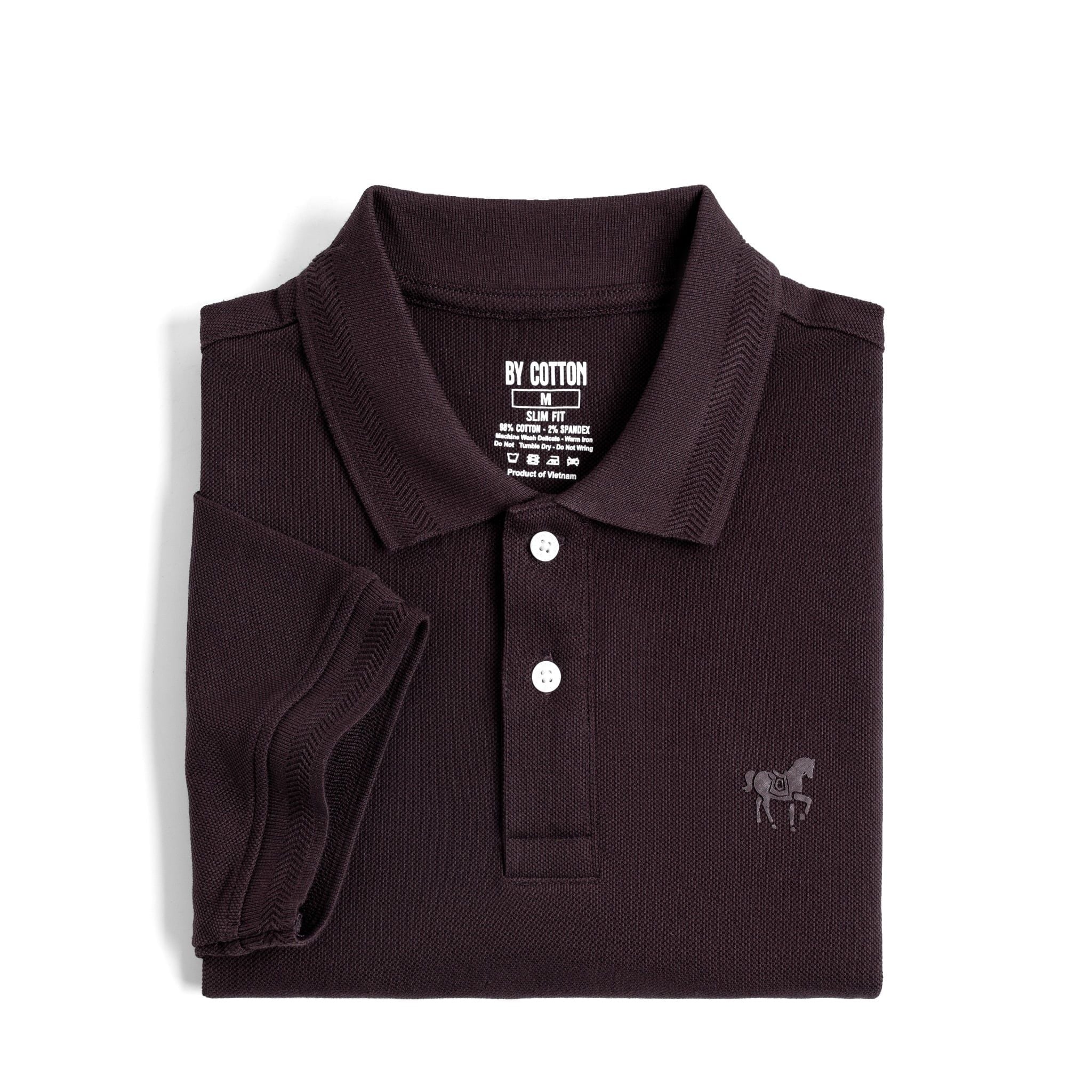 Áo Thun Polo By Cotton Basic Pique 2.0 - Tím Đậm