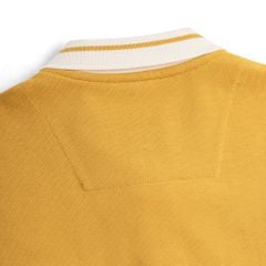 Áo Thun Polo By Cotton Pique 2.0 In Logo Phối Bo - Vàng Đậm