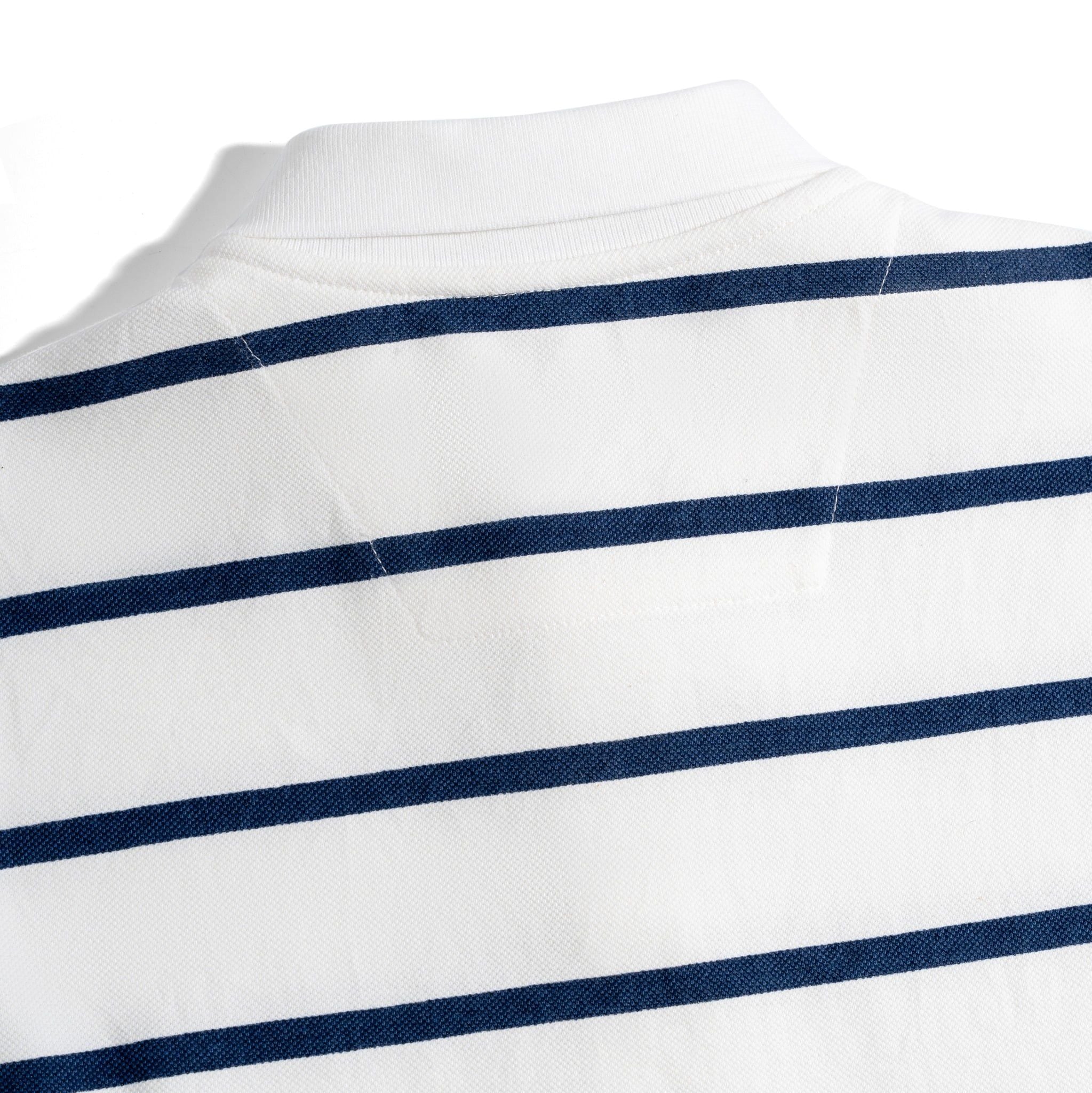 Áo Thun Polo By Cotton Pique 2.0 Trắng In Sọc X.Đen