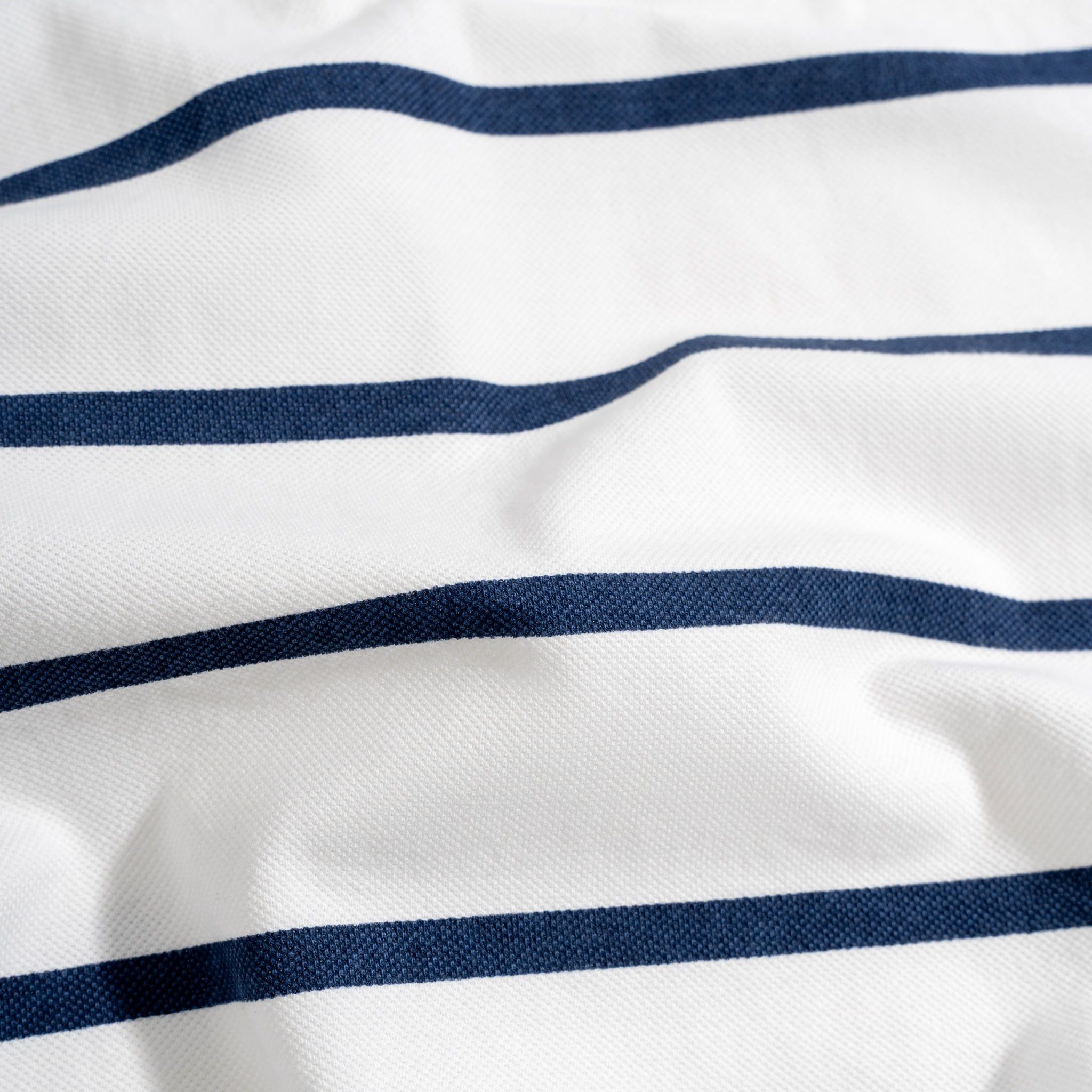 Áo Thun Polo By Cotton Pique 2.0 Trắng In Sọc X.Đen