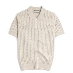 Áo Polo Dệt Kim Cable Knit