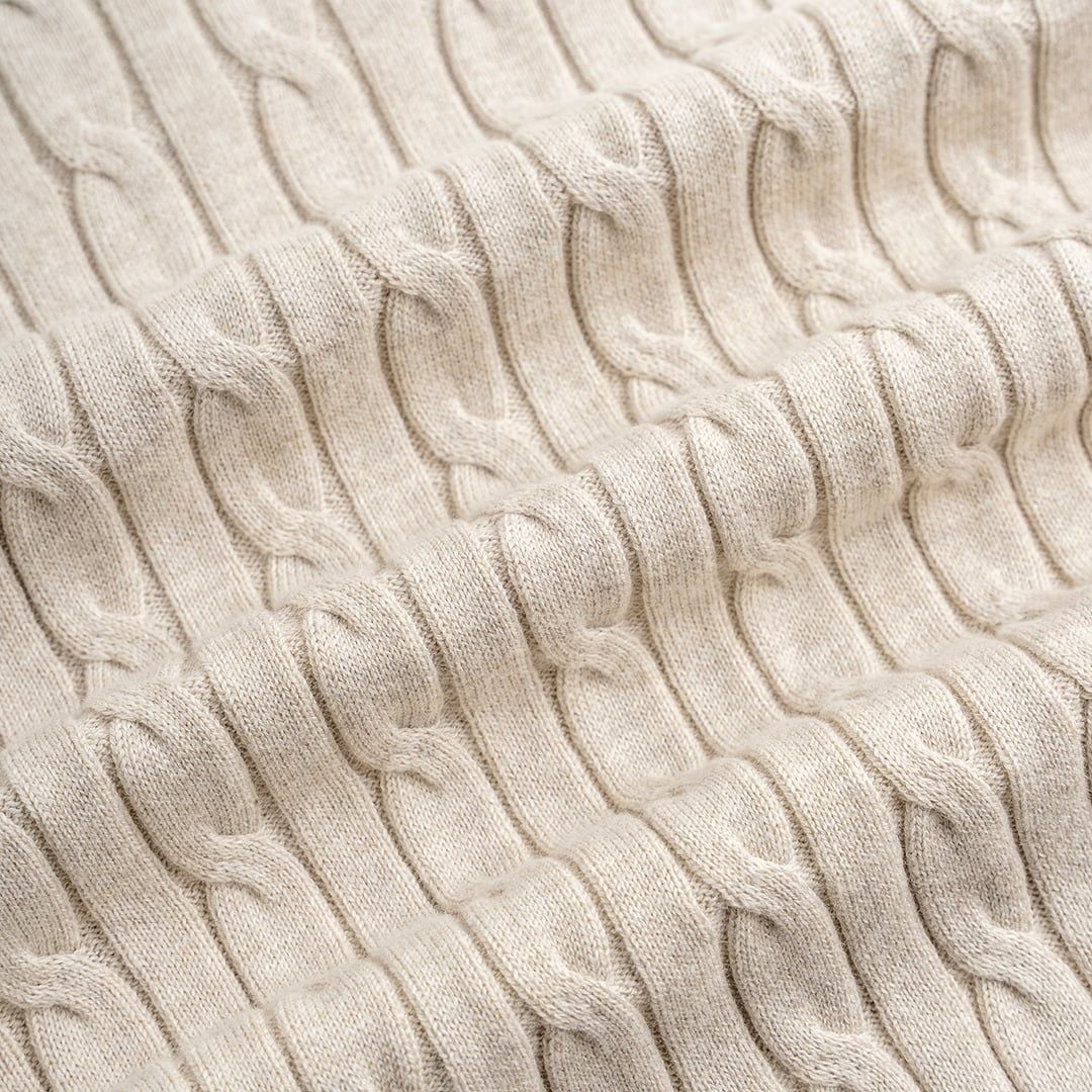 Áo Polo Dệt Kim Cable Knit