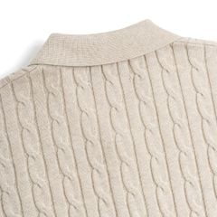 Áo Polo Dệt Kim Cable Knit