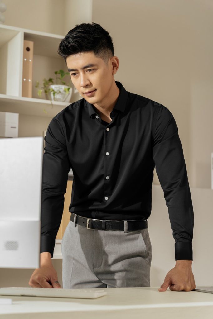 Set Đồ Công Sở Sơ Mi Bamboo x Quần Light Grey Trousers