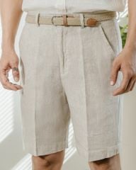 Quần Short Linen Bycotton Màu Xám Nhạt - SS2