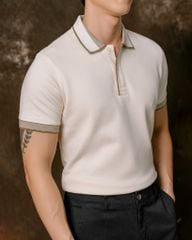 Áo Thun Polo 2Layer Be - Viền Bo