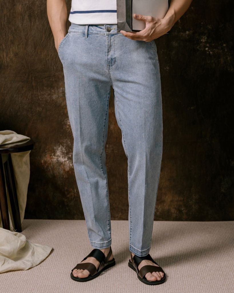 Quần Jeans Dài By Cotton Trousers Xanh Nhạt