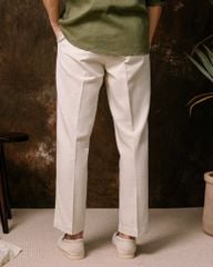 Quần Linen Dài Form Ống Đứng - Màu Nâu Nhạt