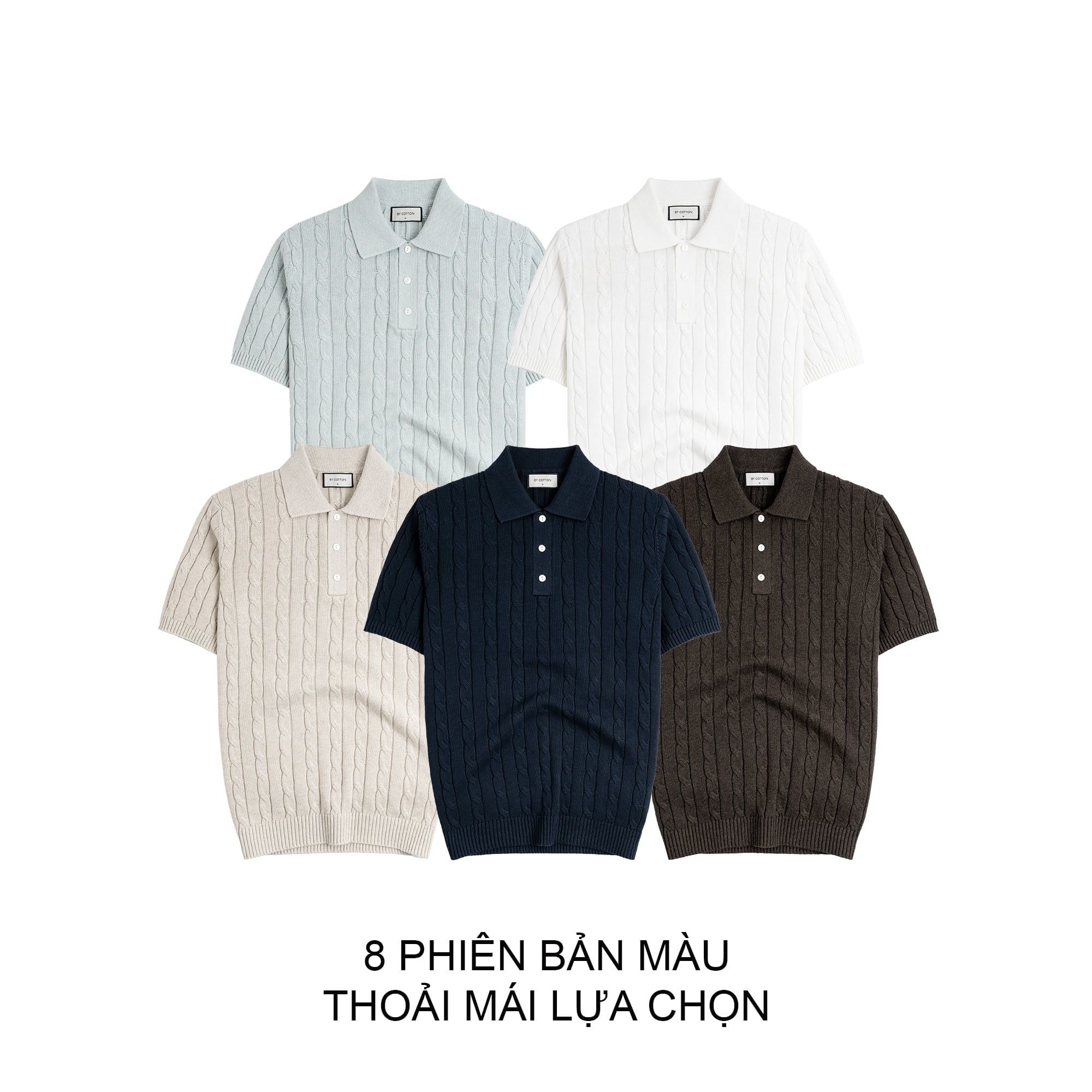 Áo Polo Dệt Kim Premium Twist
