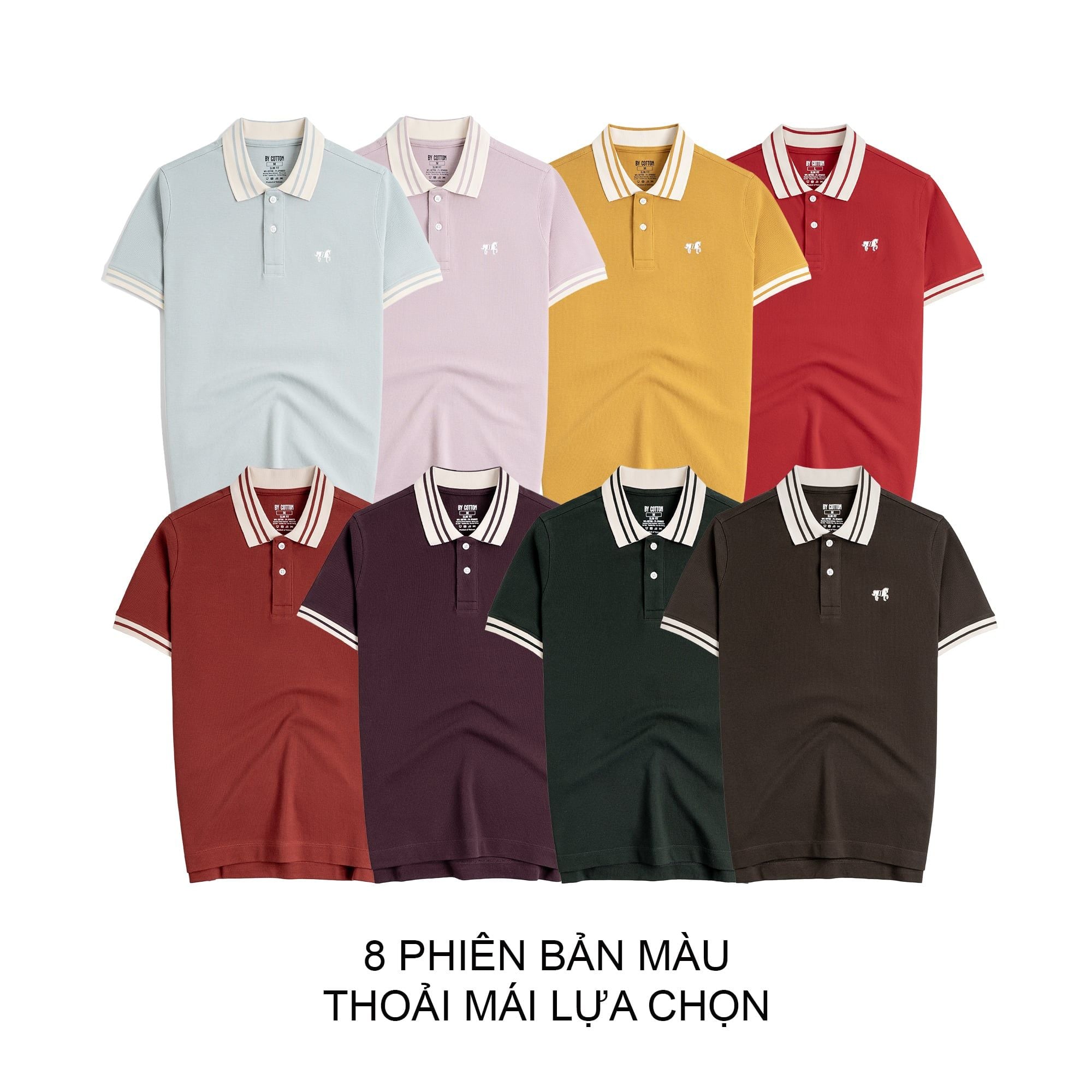 Áo Thun Polo By Cotton Pique 2.0 In Logo Phối Bo