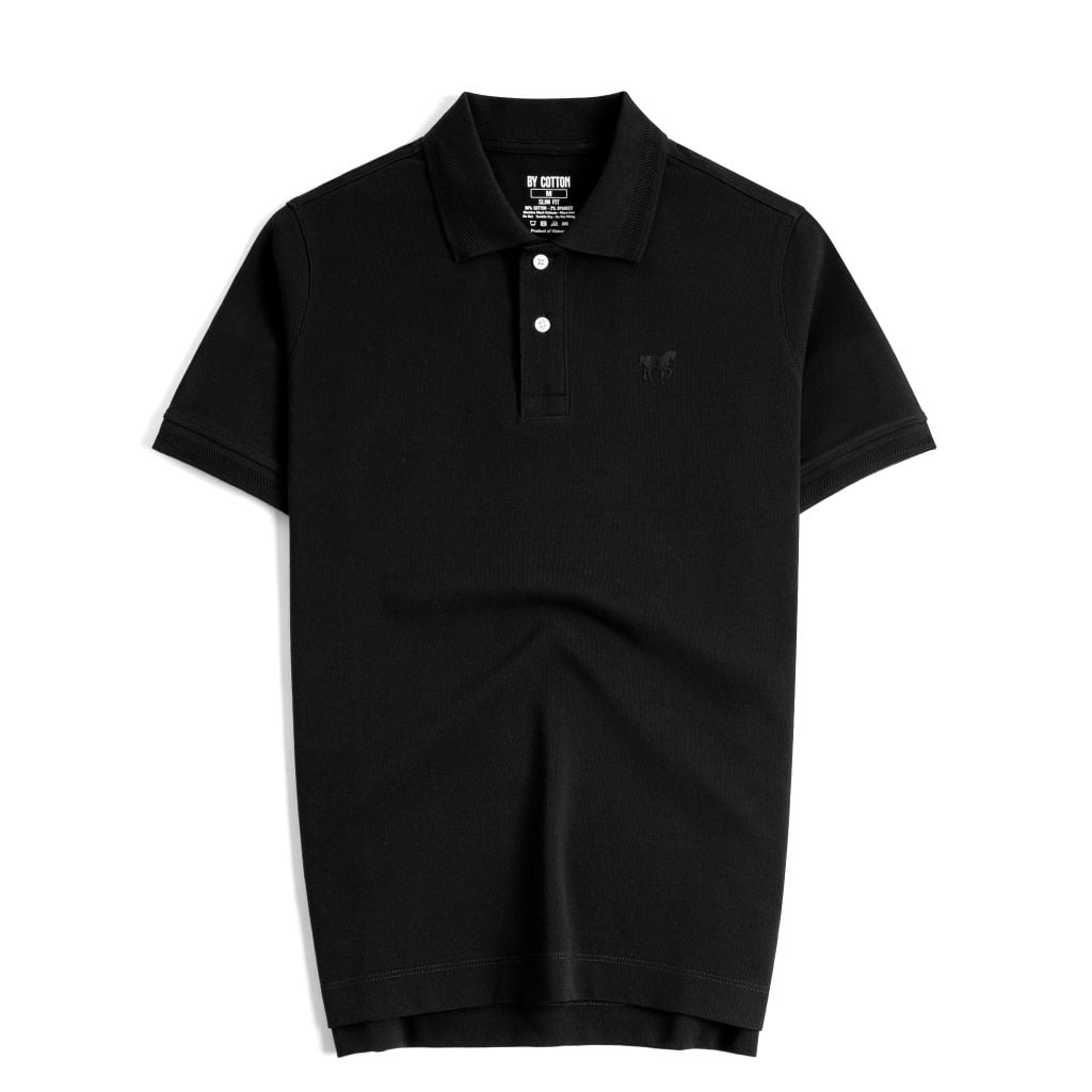 Áo Thun Polo By Cotton Basic Pique 2.0 - Đen