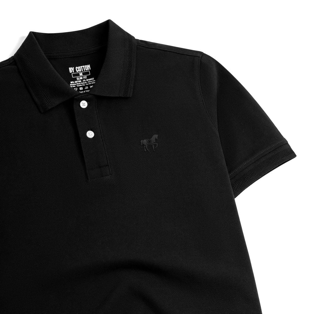 Áo Thun Polo By Cotton Basic Pique 2.0 - Đen