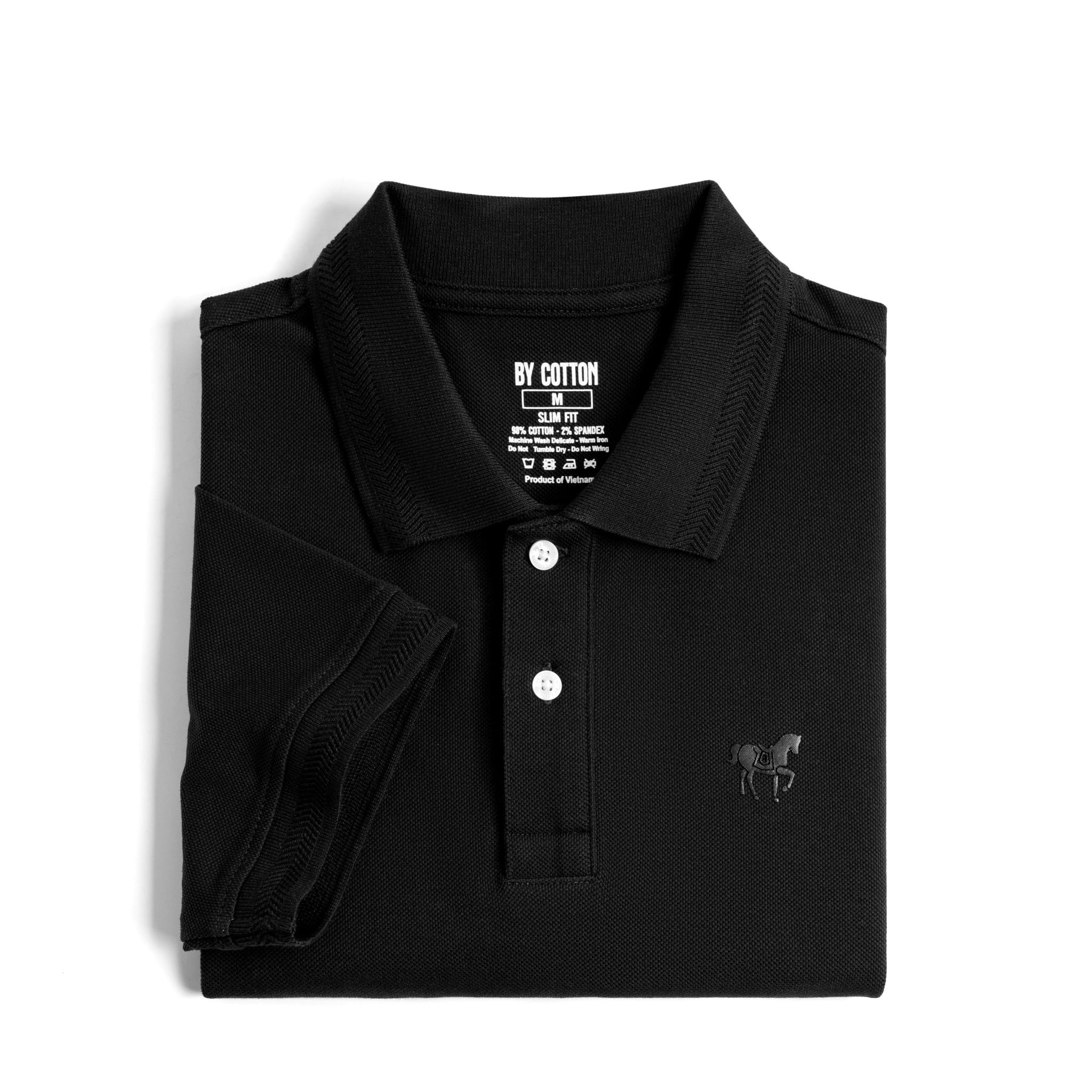 Áo Thun Polo By Cotton Basic Pique 2.0 - Đen