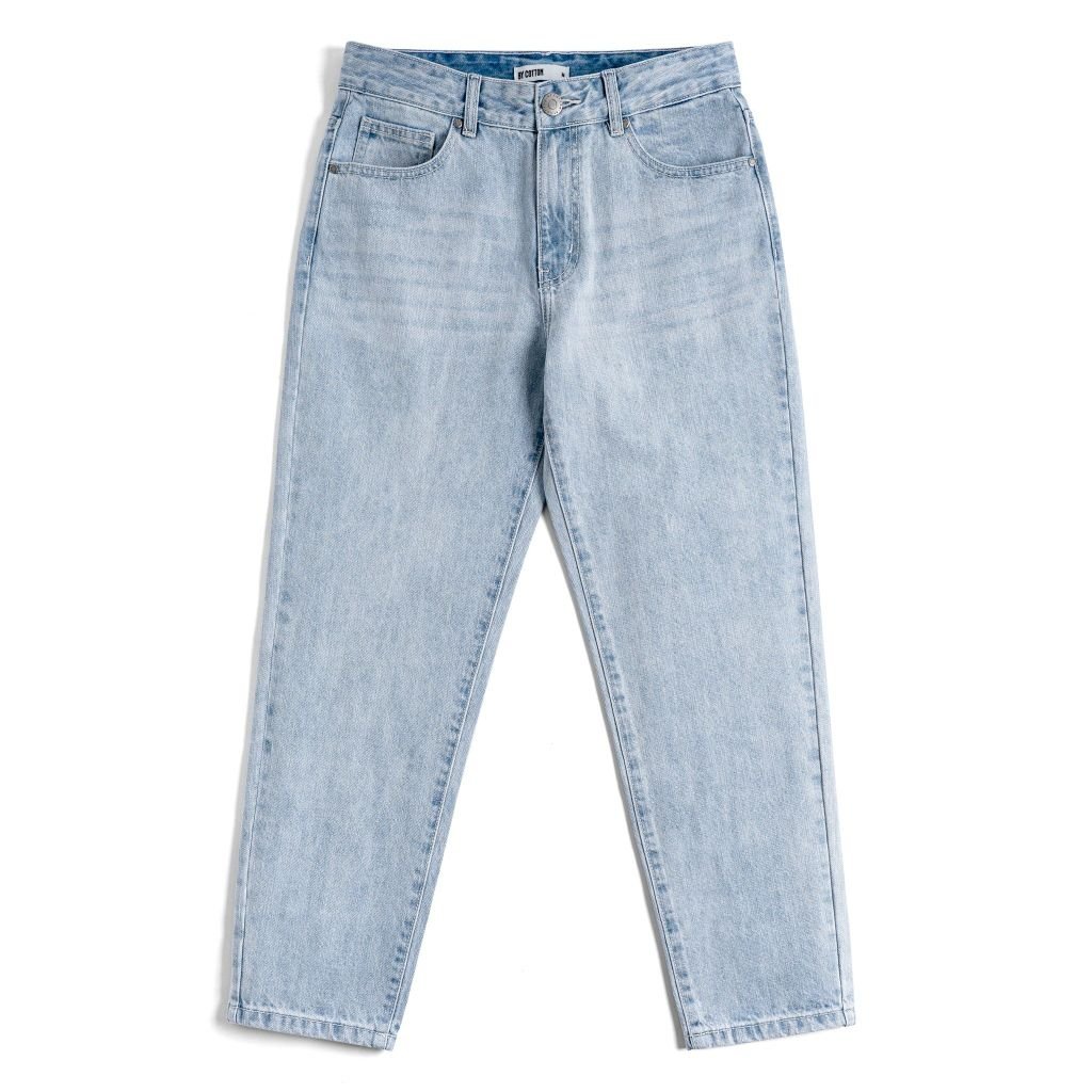 Quần Jeans Dài By Cotton - Carrot Fit - Xanh Nhạt