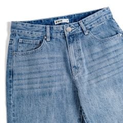 Quần Jeans Dài By Cotton - Carrot Fit - Xanh Đậm SS1