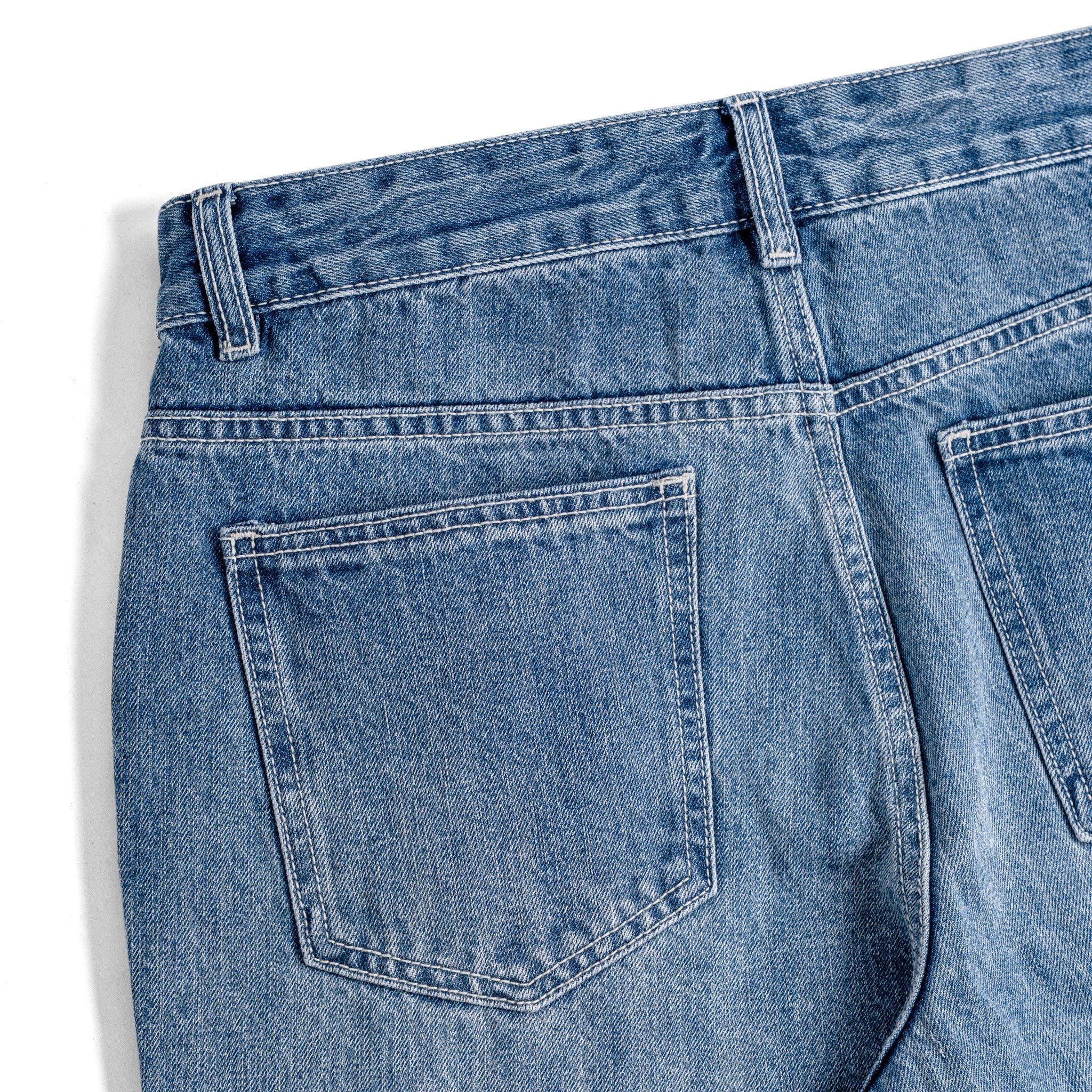 Quần Jeans Dài By Cotton - Carrot Fit - Xanh Đậm SS1