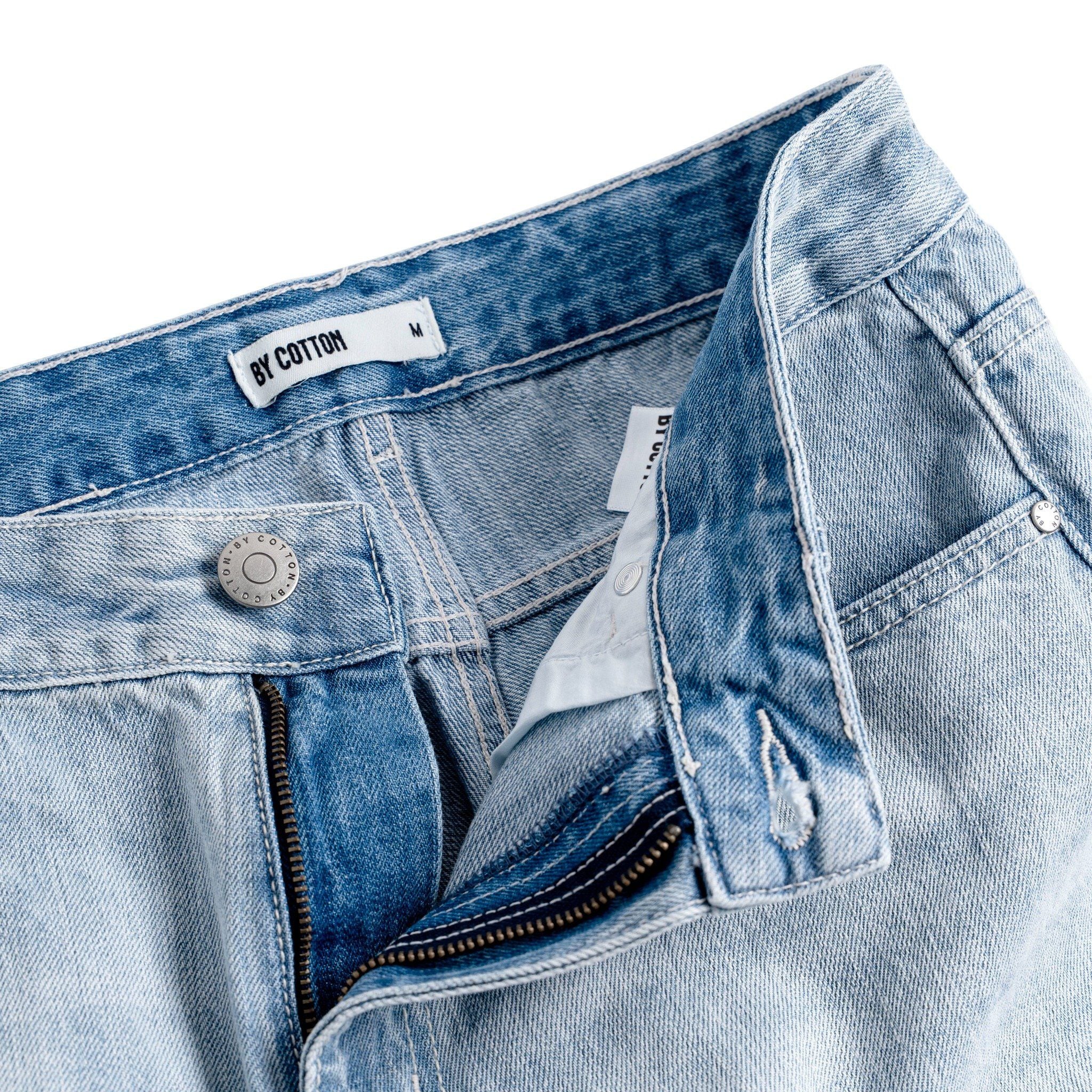 Quần Jeans Dài By Cotton - Carrot Fit - Xanh Nhạt SS1