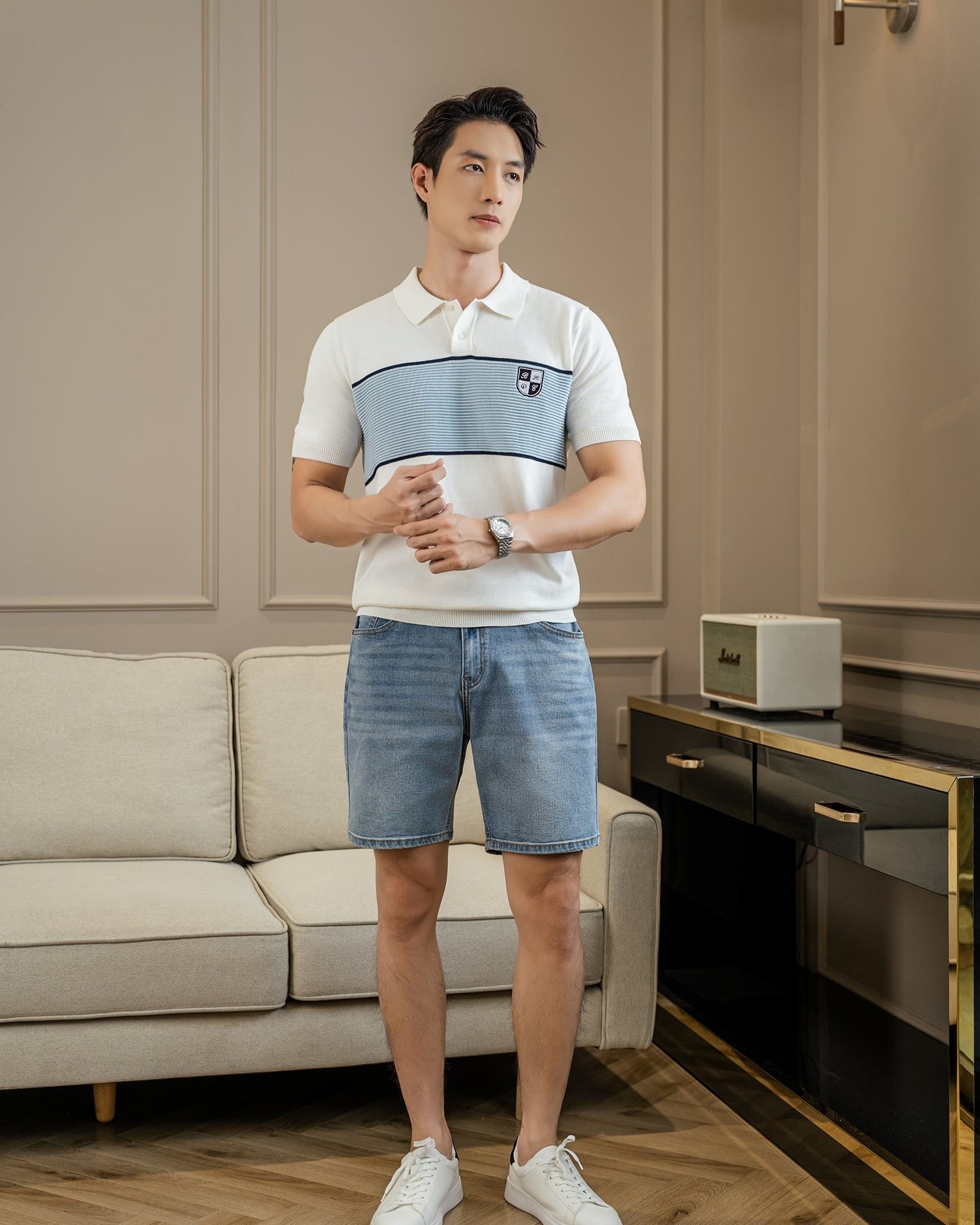 Quần Short Jeans Light Blue