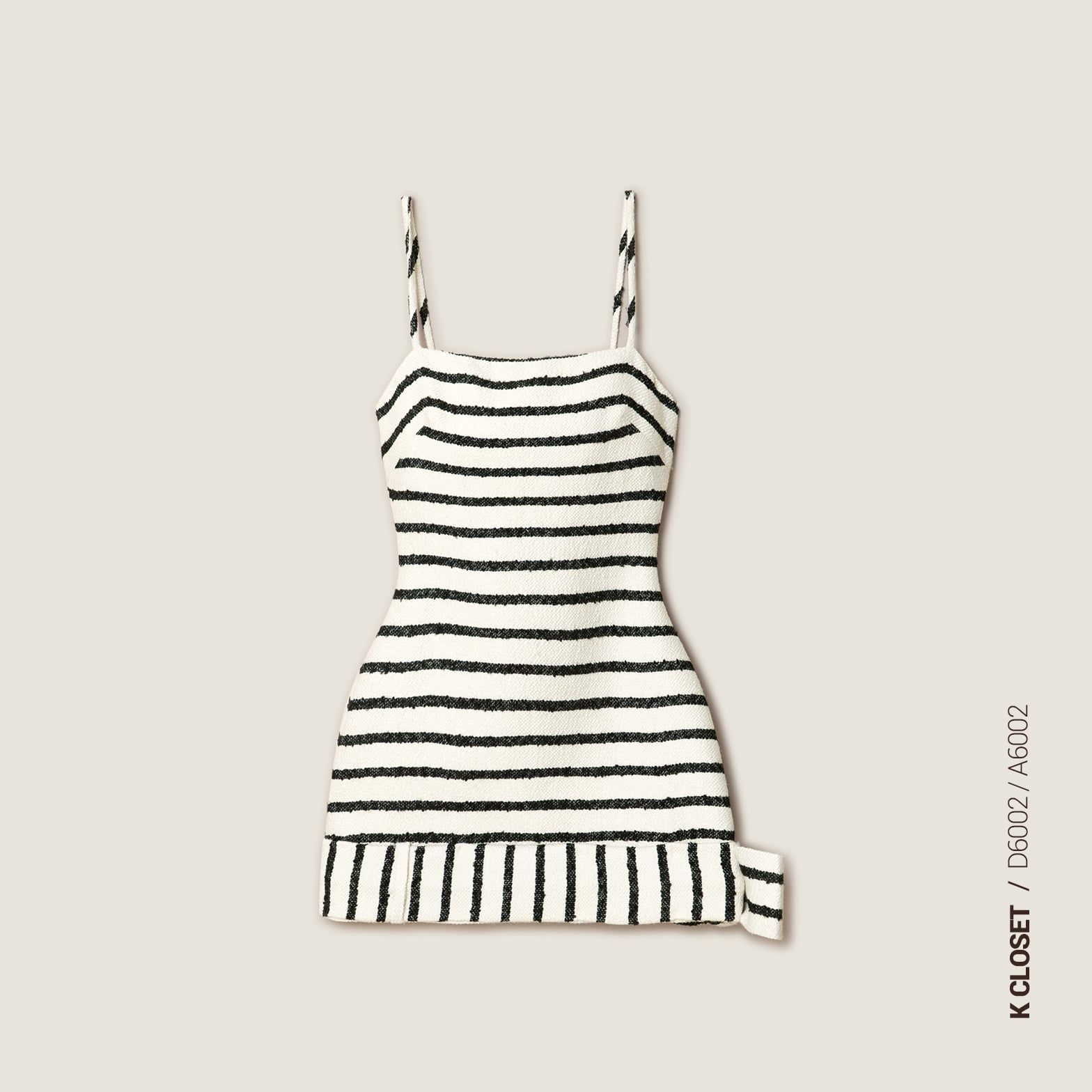  2 - Piece White Striped Tweed Mini Dress & Jacket Set - K CLOSET CRUISE 2026 